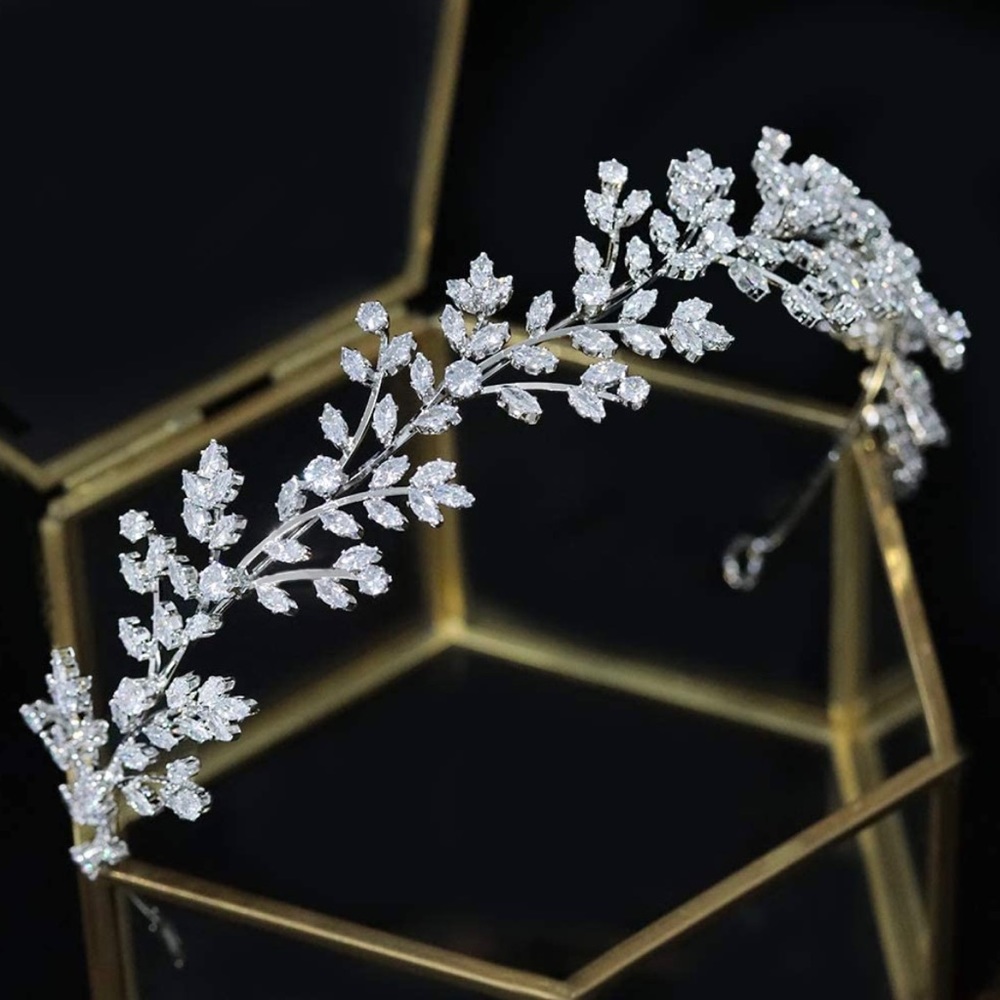 Floral Silver Bridal Headpiece